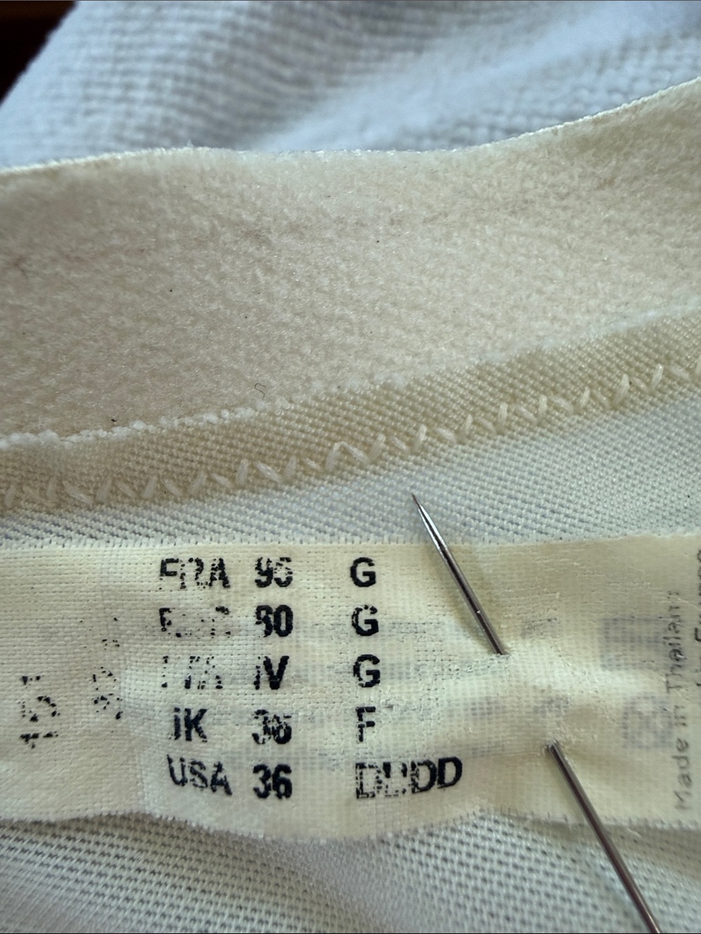 Chantelle Cream Lace Underwire Bra 36DDDD - Picture 5 of 7